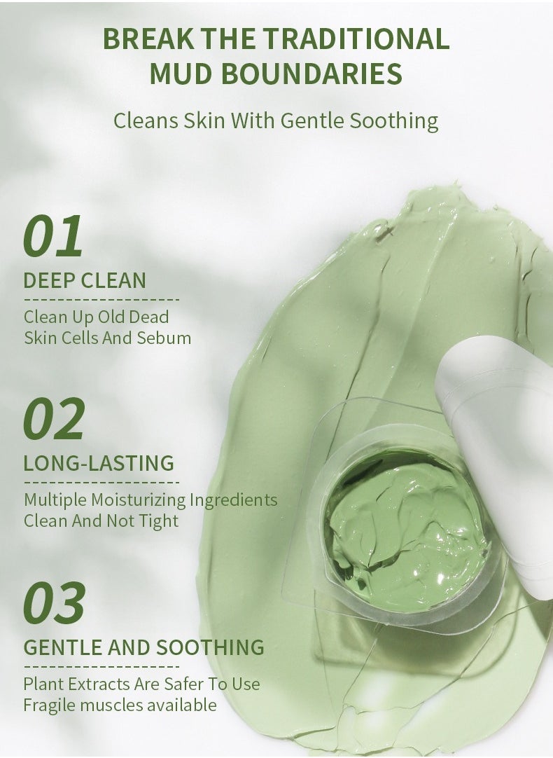 X5 Clay Face Mask - Deep Cleansing & Hydrating with Avocado, Dead Sea Minerals, Rose, Eggplant, & Green Tea Extracts, Ideal for All Skin Types(5g*10)  - Image 4