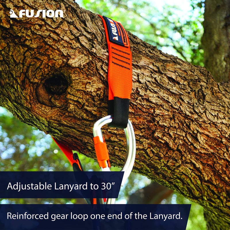 Fusion Climb Fusion Adjustable Lanyard With D-Ring, Orange,30 Inches (Tzp-16-3) - Image 5