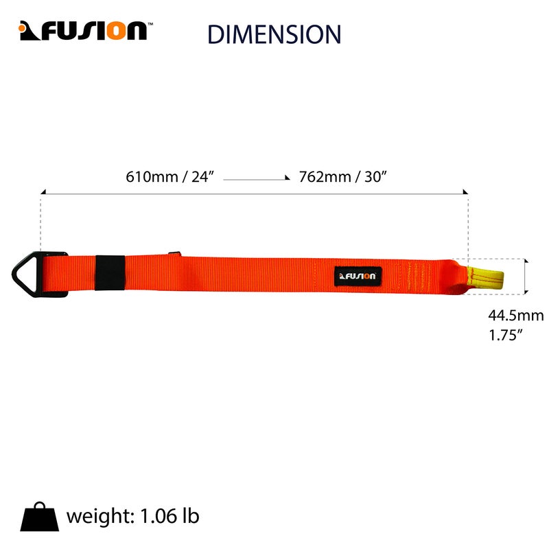 Fusion Climb Fusion Adjustable Lanyard With D-Ring, Orange,30 Inches (Tzp-16-3) - Image 3