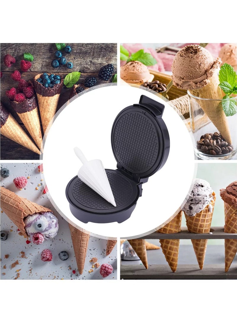 Electric Waffle Roll Maker for Ice Cream 1200W Nonstick Egg Roll Machine with Rapid Heat & Double-Sided Heating, Dessert Baking Pan for Kitchen Cooking  - Image 4