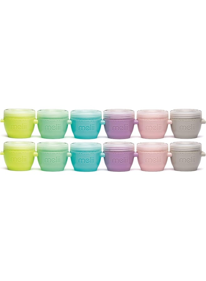 melii Snap & Go Pods - Airtight & Leakproof Baby Food Containers - Baby Food Storage Pods for Effortless Mealtime, 2oz, Set of 12 - Image 1