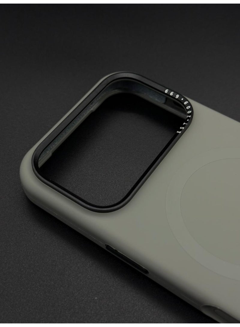 general Premium Silicone MagSafe Case for iPhone 17 Pro Max – Slim, Shockproof, Magnetic Wireless Charging Compatible Protective Cover (Grey) - Image 2