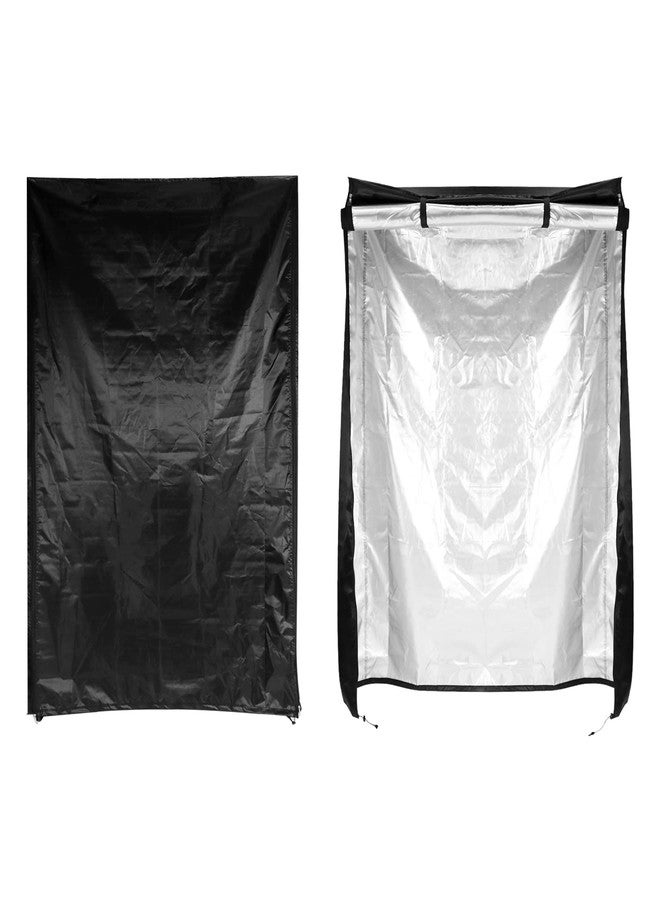 QWORK Storage Shelving Unit Cover, Wire Rack Cover for Shelf 36 x 14 x 72 inch, 210D Oxford Cloth, Keeps Rack Clean, For Home, Office, Storage and Garage, Black - Image 2