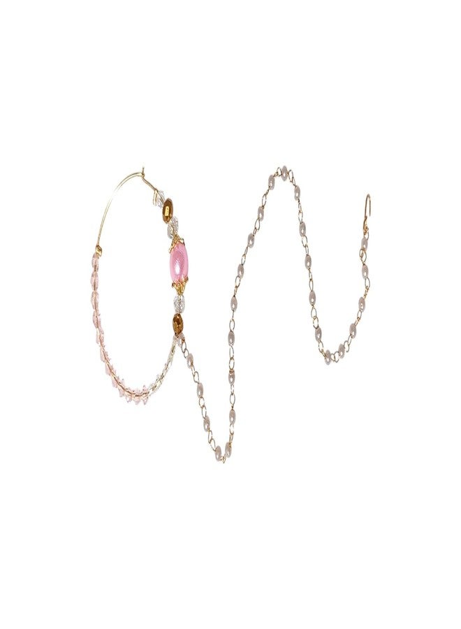 SUN SHINE Gold Plated Traditional Ethnic Bridal Nose Ring/Nath - Image 1