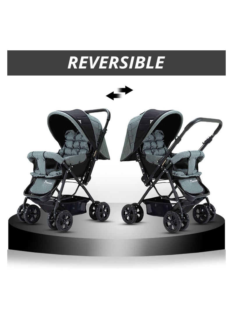 TEKNUM Reversible Baby Travel System With Ergonomically Designed Baby Car Seat - Dark Grey  - Image 5