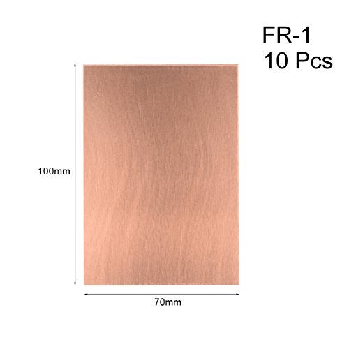 uxcell 7X10cm Single Sided Copper Clad Laminate PCB Circuit Board Brown 10pcs - Image 2
