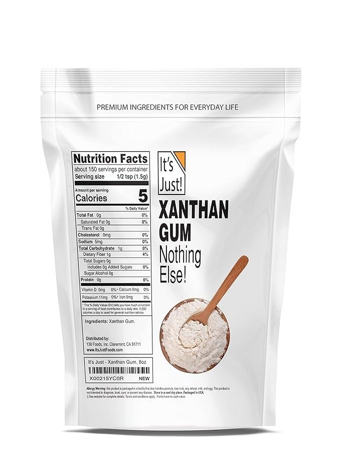 It's Just! It's Just - Xanthan Gum, 8oz, Keto Baking, Non-GMO, Thickener for Sauces, Soups, Dressings, Packaging in USA  - Image 2
