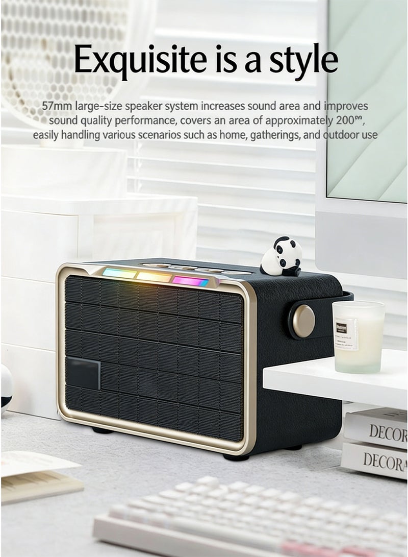 سيسلي مكبرات صوت كاريوكي - مكبر صوت كاريوكي محمول بلوتوث مع ميكروفون، إضاءة RGB ملونة، مكبر صوت ستيريو محمول خارجي - Image 4