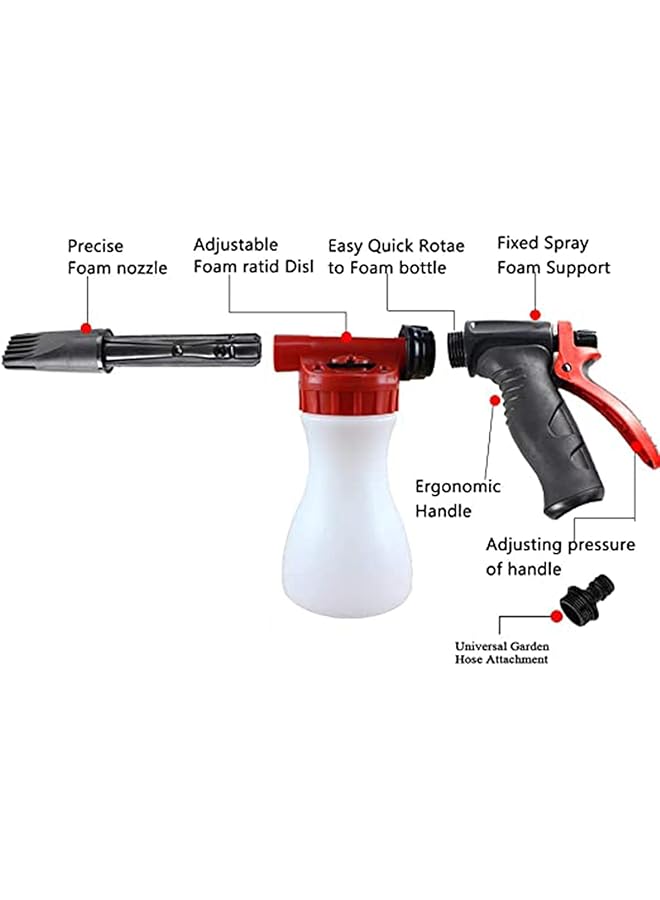 KASTWAVE Car Foam Gun With Adjustable Water Pressure - Hose Wash Sprayer With Adjustment Ratio Dial, Foam Blaster Attaches To Any Garden Hose - Image 2