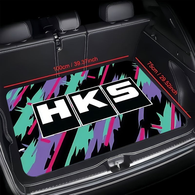 حصيرة صندوق السيارة متعددة الوظائف HKS من نوع Graffiti، لحماية التصميم الداخلي للمركبات (SUV والسيارات الصالون). - Image 2