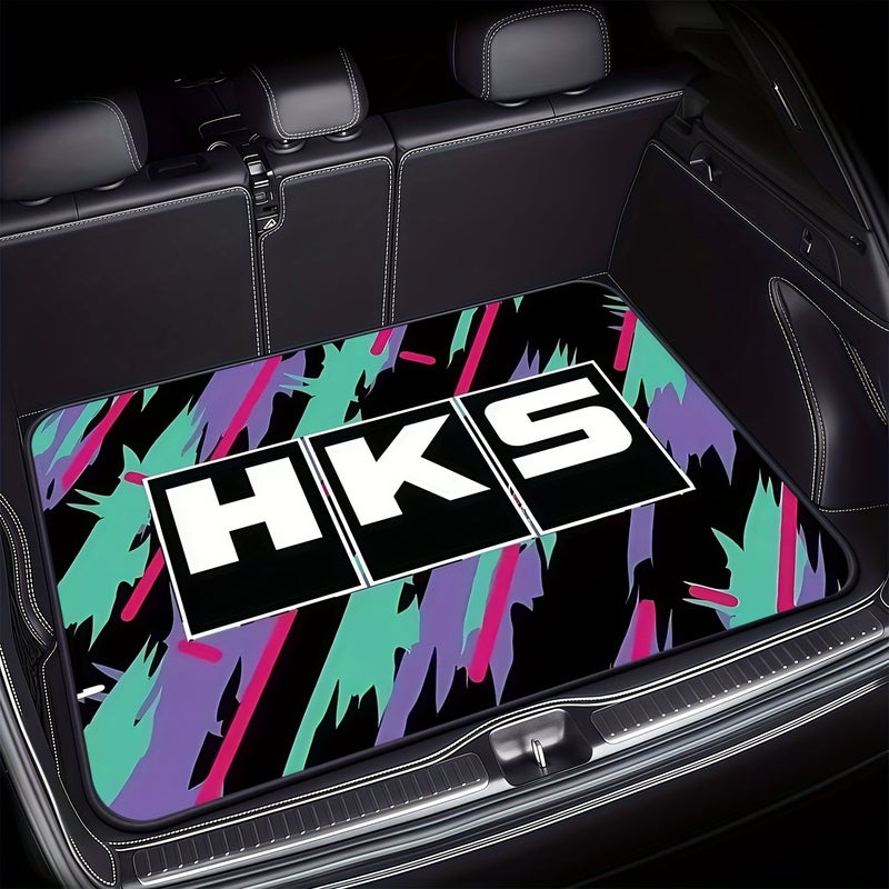 حصيرة صندوق السيارة متعددة الوظائف HKS من نوع Graffiti، لحماية التصميم الداخلي للمركبات (SUV والسيارات الصالون). - Image 1