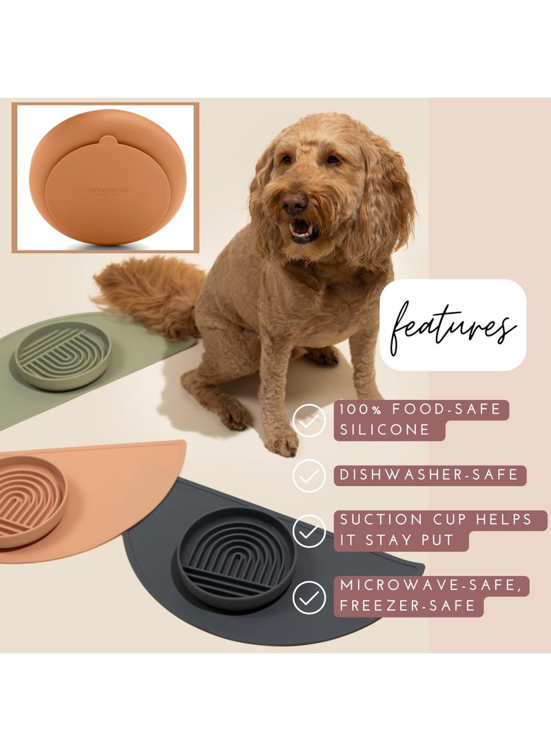 KASTWAVE Silicone Slow Food Dog Bowls, Puzzle Pet Food Bowl Bloat Stop Anti Gulping Nonslip with Suction Cups, Slow Down Pet Eating Speed for Small Medium Dogs, Green - Image 5