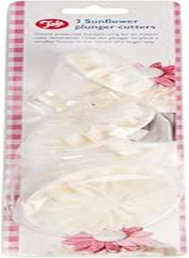 Tala Sunflower Plunger Cutters (Set of 3, White)