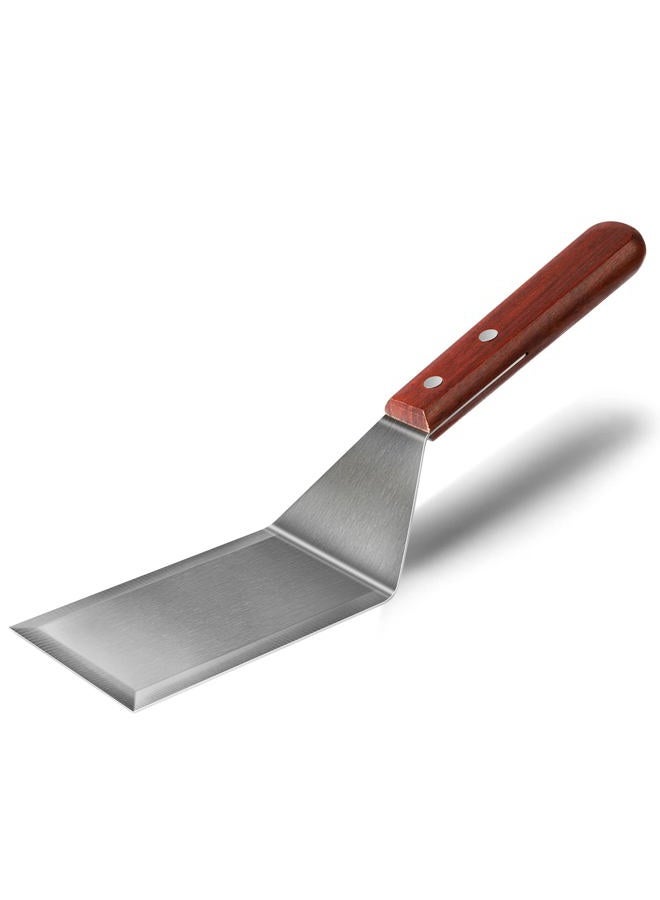 KLAQQED Metal Spatula for Cast Iron Skillet Grill Stainless Steel Spatula for Burger, Fish Turner Griddle Spatula, Spachulas Egg Flipper, Flat Top Metal Spatula for Cooking BBQ - Image 1