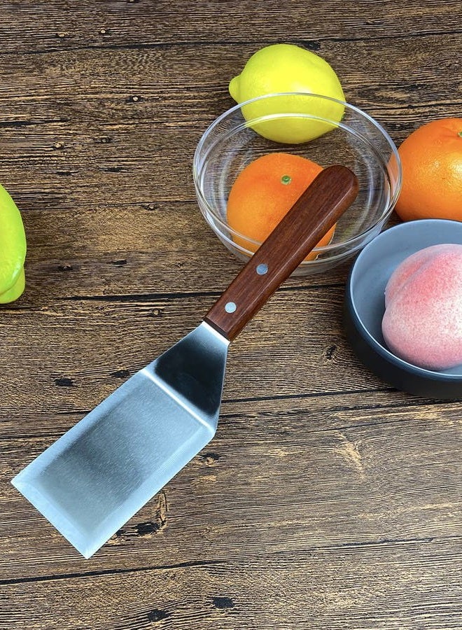 KLAQQED Metal Spatula for Cast Iron Skillet Grill Stainless Steel Spatula for Burger, Fish Turner Griddle Spatula, Spachulas Egg Flipper, Flat Top Metal Spatula for Cooking BBQ - Image 2