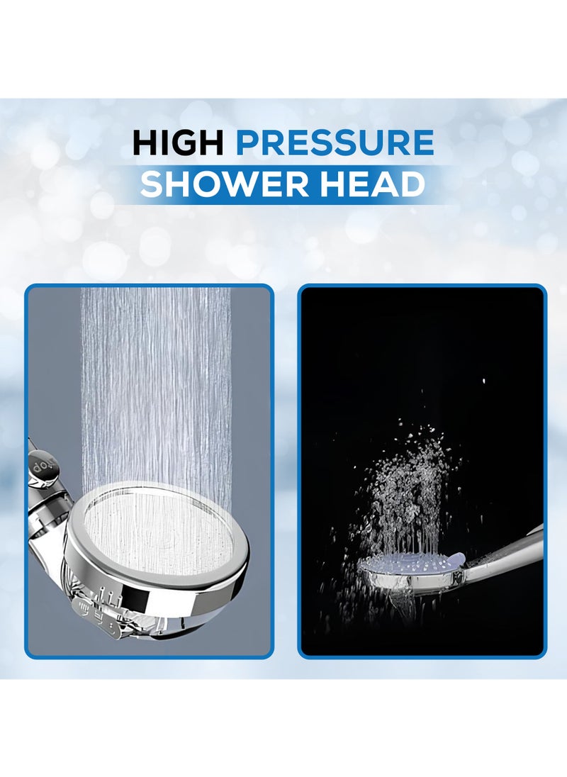 DANEEN 3-Function High Pressure Shower Head - Remove Chlorine, Boost Skin, Reduce Hair Loss - Filtration System - Jet, Rainfall, Massage Purify and Save Water - Includes Teflon Tape & 1.5m Hose  - Image 3