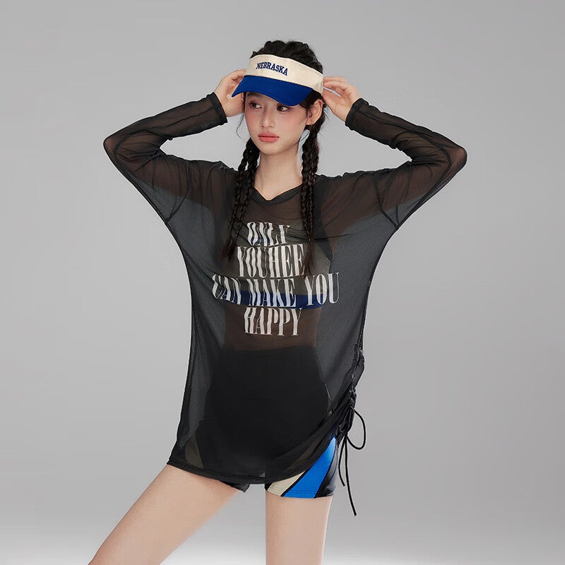 Sanqi Conservative Two-Piece Swimsuit for Women, Sports Long-Sleeve Cover-Up, Slimming And Concealing, Suitable for Hot Springs And Beach Vacation, Swimming Costume M - Image 4