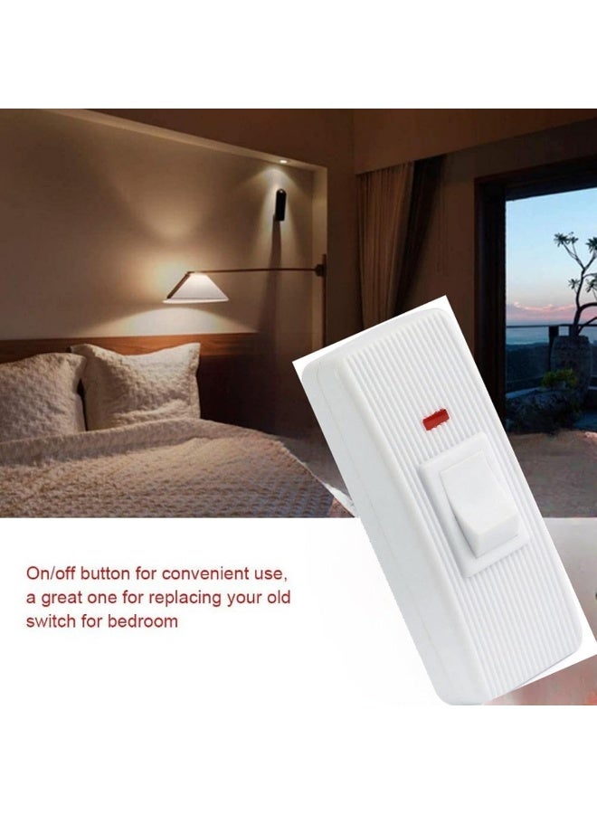 melfi Hanging Switch With Led Power Indicator For Bedside Lamp Desk Table Light Etc- White - Image 2
