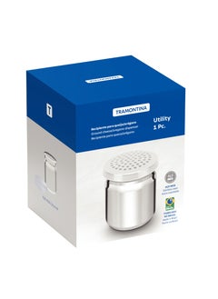 TRAMONTINA Since 1911,Made in Brazil- Utility Stainless Steel Grated Cheese Container with Plastic Lid  - Image 2