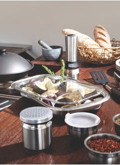 TRAMONTINA Since 1911,Made in Brazil- Utility Stainless Steel Grated Cheese Container with Plastic Lid  - Image 4