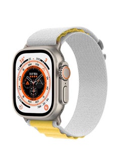 Replacement Strap For Apple Watch Ultra 49mm Nylon Watch Band Yellow + Grey