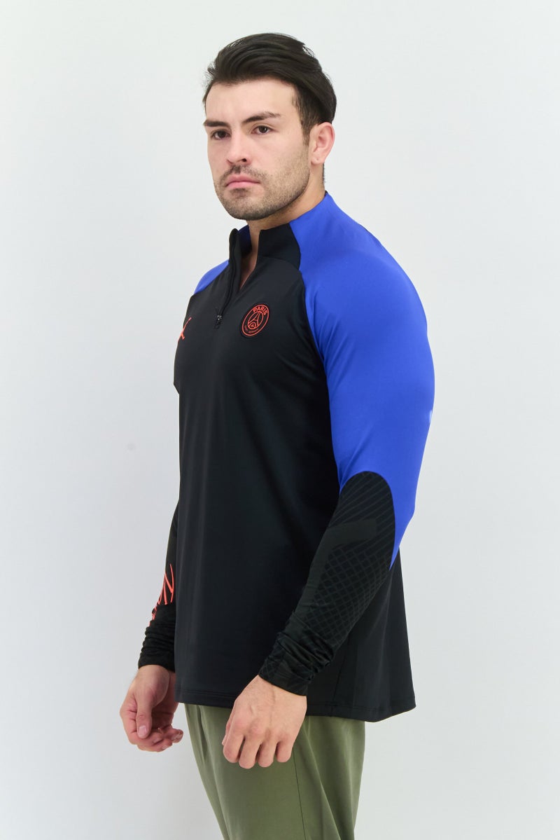 Air Jordan Men Slim Fit Logo Sleeve Training Sweatshirt, Black  - Image 2