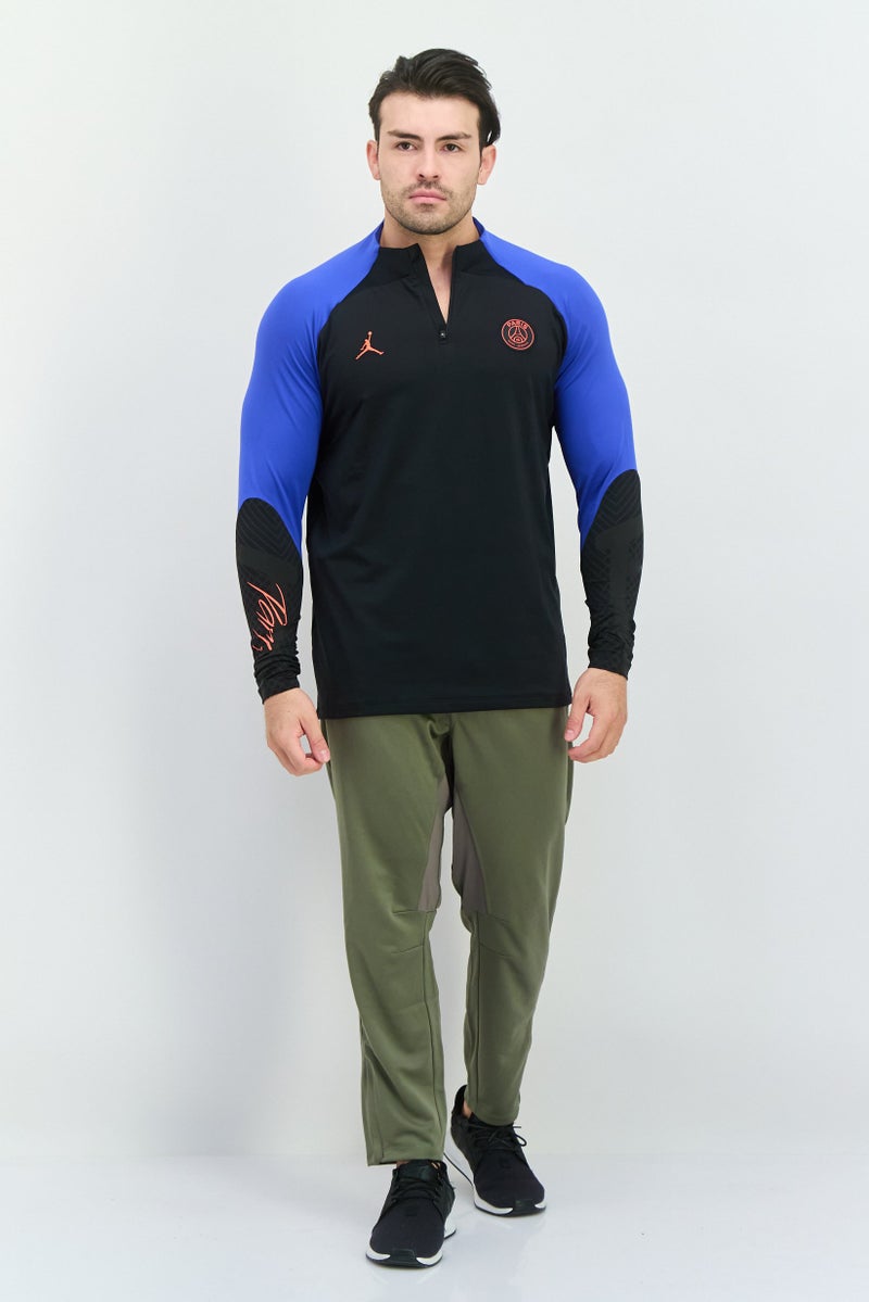 Air Jordan Men Slim Fit Logo Sleeve Training Sweatshirt, Black  - Image 4