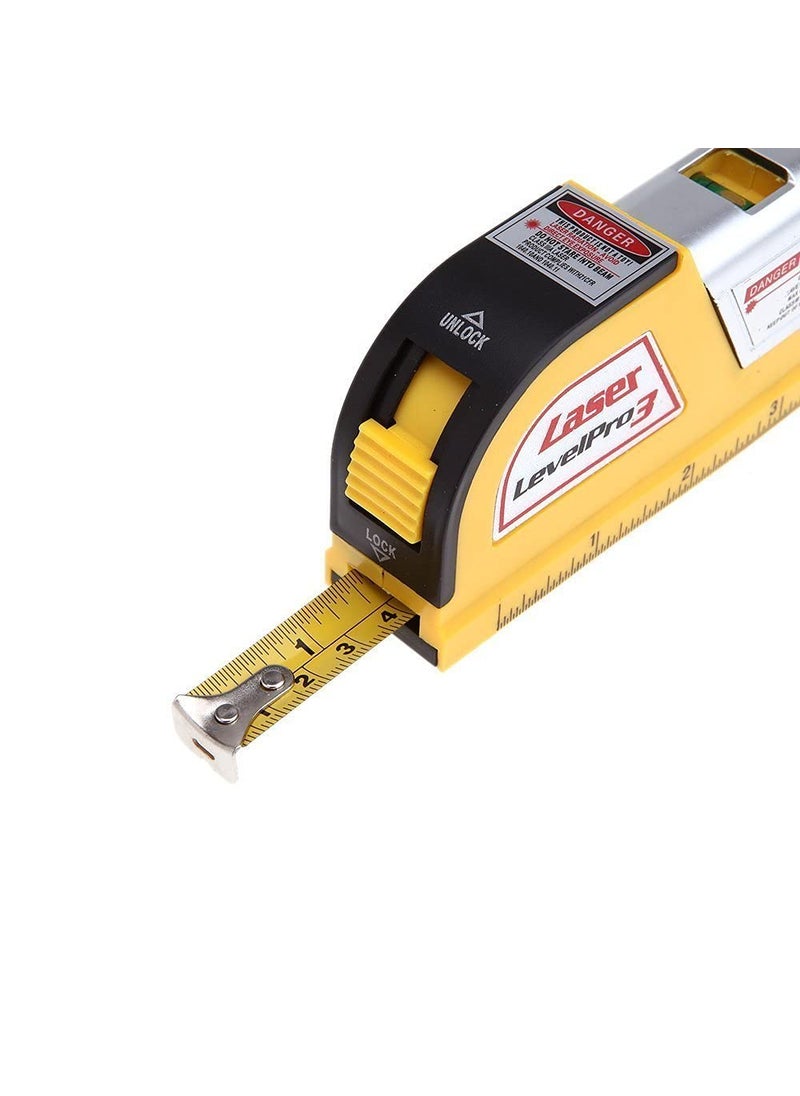 Skywalk 8FT 2 5m Measuring Tape Laser Level Pro3 Measuring Equipment with 2 Way Level Bubbles and Laser Power OnOff nivel laser  - Image 5