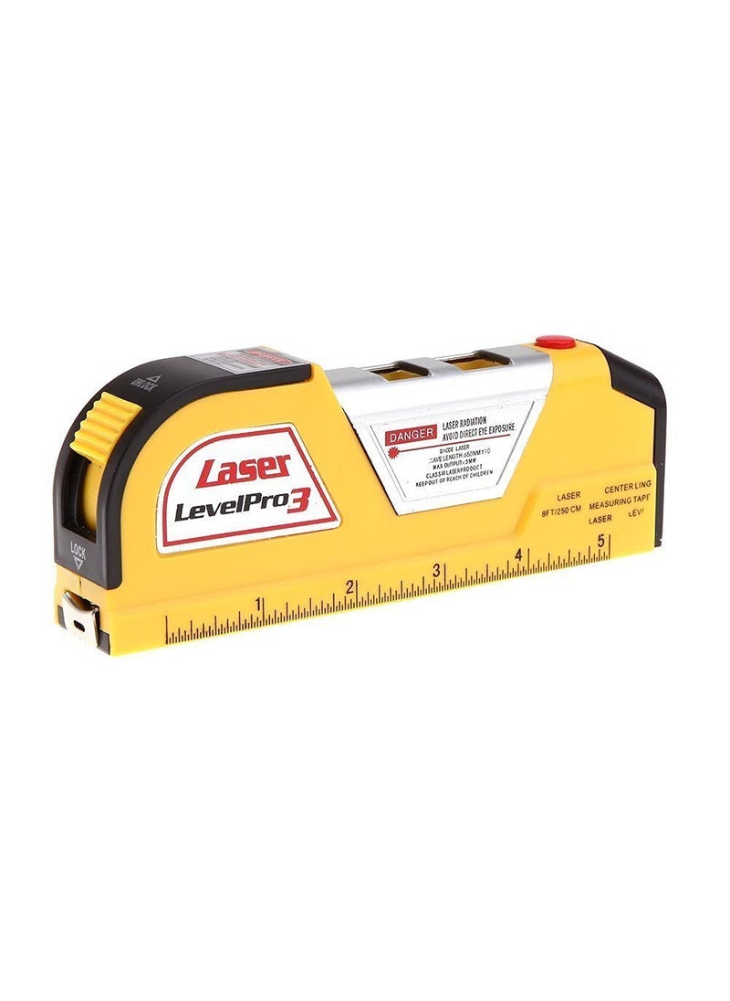 Skywalk 8FT 2 5m Measuring Tape Laser Level Pro3 Measuring Equipment with 2 Way Level Bubbles and Laser Power OnOff nivel laser  - Image 1
