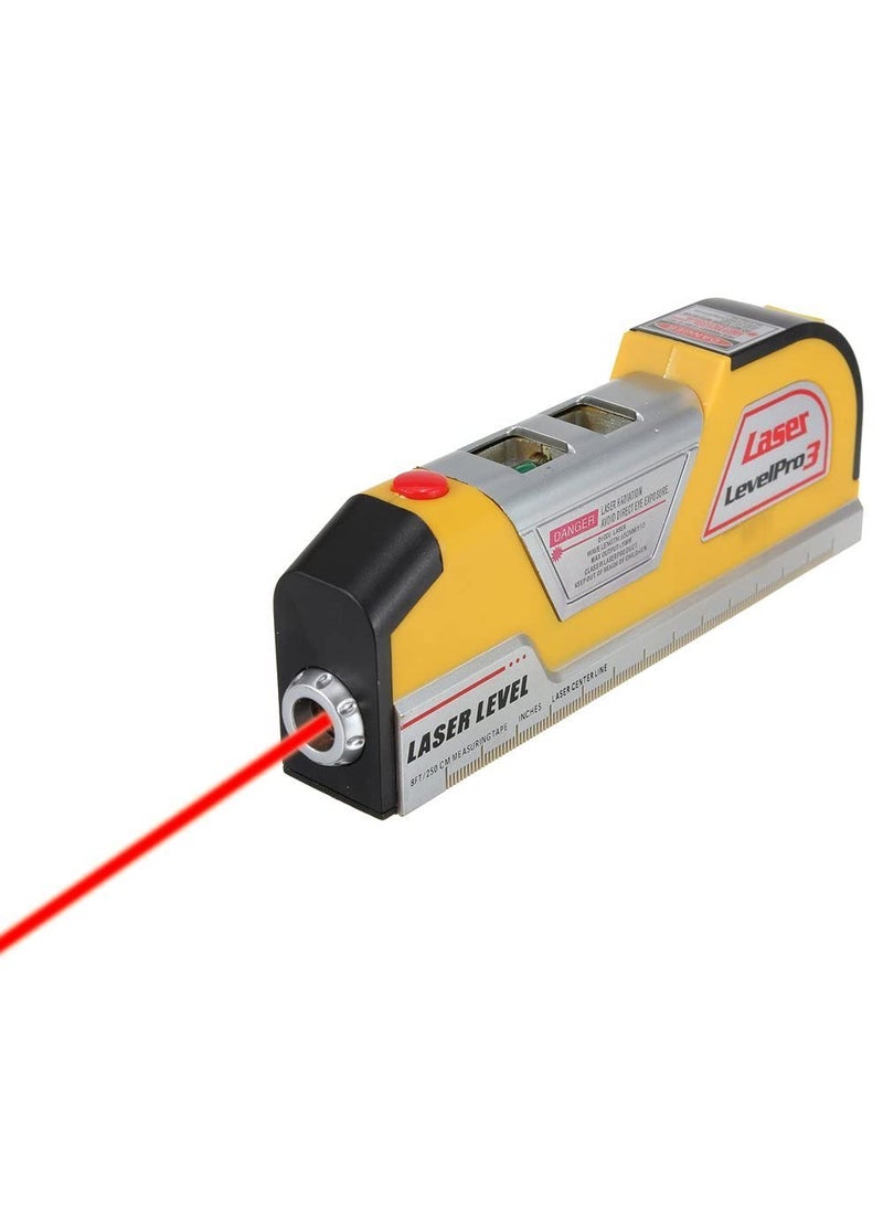 Skywalk 8FT 2 5m Measuring Tape Laser Level Pro3 Measuring Equipment with 2 Way Level Bubbles and Laser Power OnOff nivel laser  - Image 4