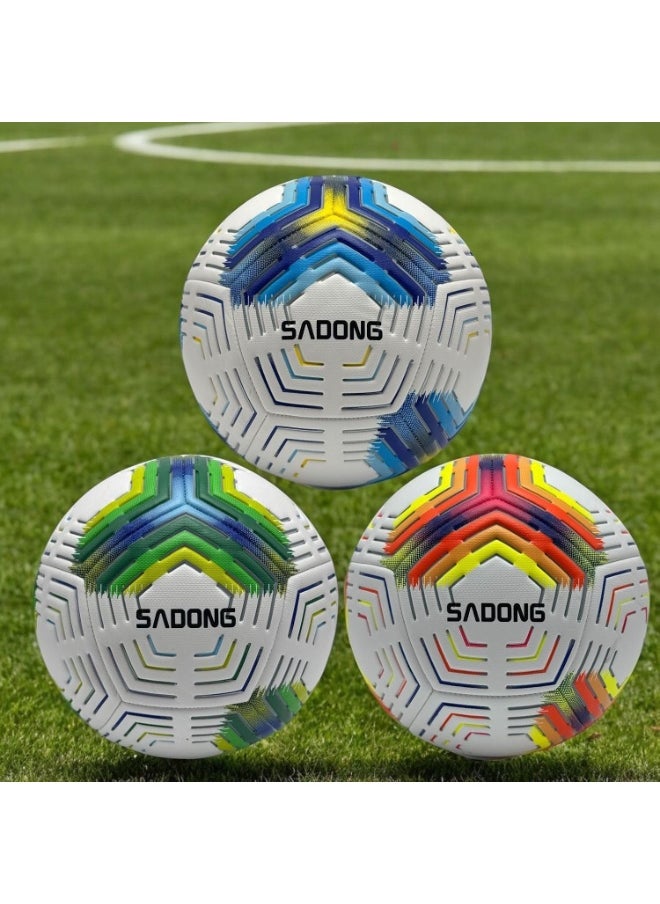 Generic Professional football for stadiums, size (5), high quality, indoor and outdoor football for football players, youth football fans and training competitions (Multicolour)  - Image 3