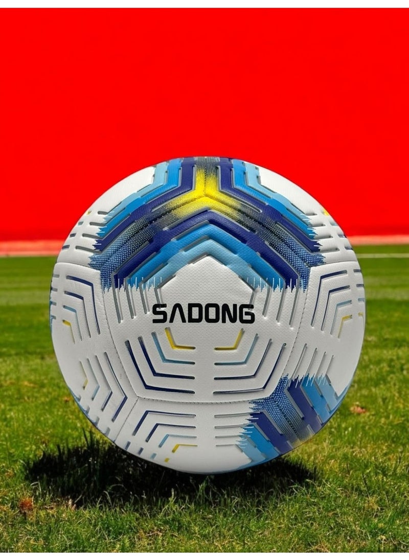 Generic Professional football for stadiums, size (5), high quality, indoor and outdoor football for football players, youth football fans and training competitions (Multicolour)  - Image 2