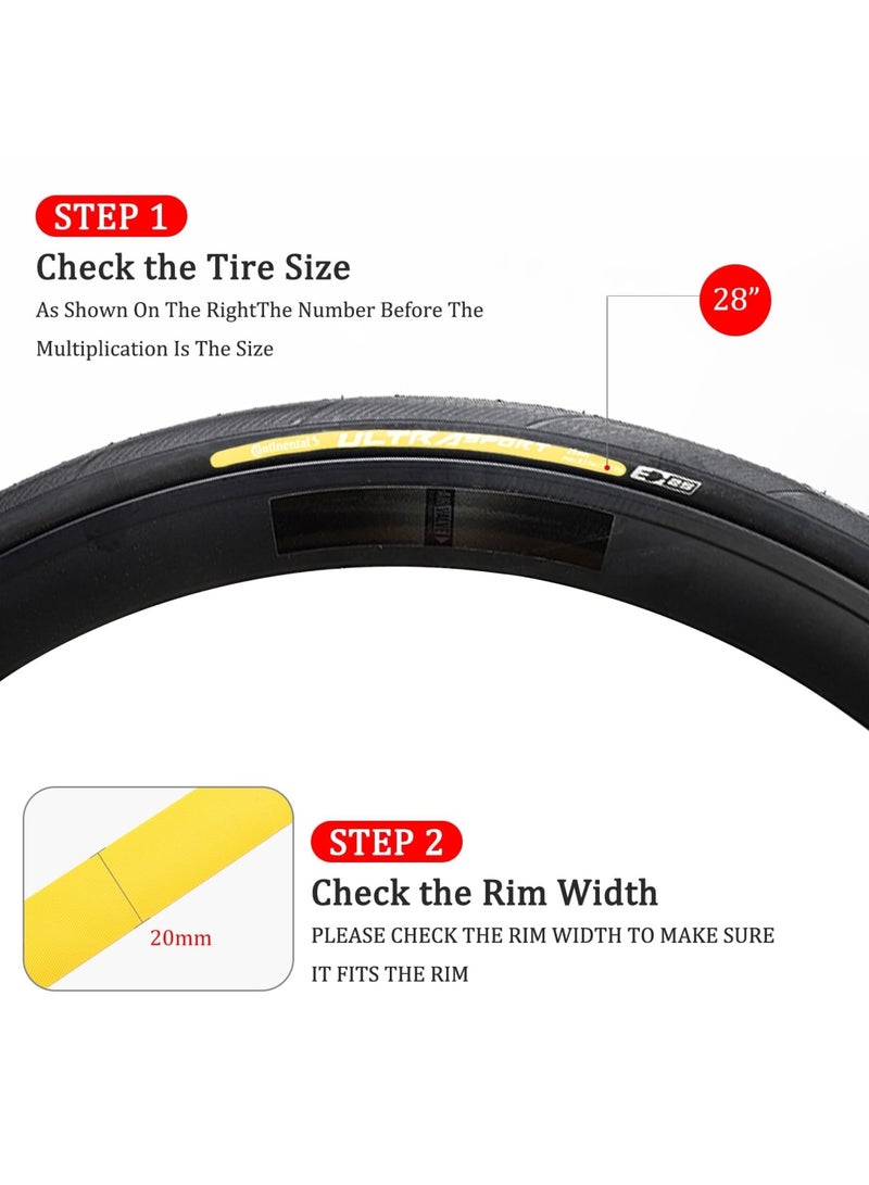 SYOSI شريط حافة الدراجة لدرجات الجبال والطرق، شرائط بطانة حافة الإطارات المتينة، شريط واقي يمنع تلف الأنبوب، سهل التركيب، مناسب لجميع أنواع الدراجات وعشاق ركوب الدراجات - Image 5
