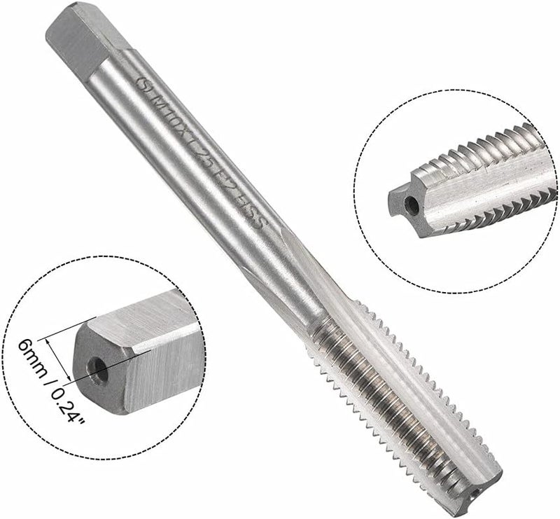 Mactoom 10mm x 1.25 HSS Metric Tap and Die Set Right Hand Thread,Tapping DIY Tool 3pcs (M10 x 1.25mm) - Image 3