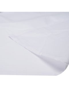 Home-Tex Design 2-Piece Hometex Design Flat Sheet Set Single White - 1 Flat Sheet (150x260cm) + 1 Pillow Cover (50x75cm)  - Image 5
