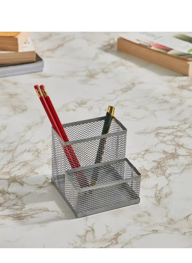 Adele Multi Purpose Metal Mesh Holder - 10.5x10.5x10.4 cm