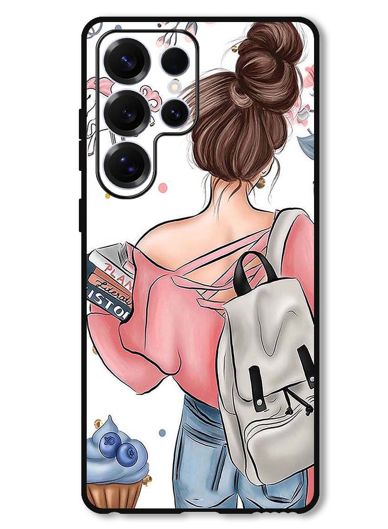 Theodor Protective Case Anti Scratch Shock Proof Bumper Cover For Samsung Galaxy S25 Ultra School Girl - Image 1