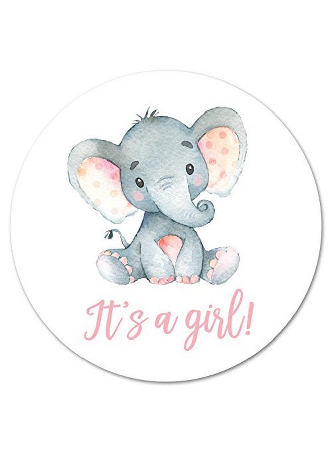 MyExpression.com 60 Cnt It'S A Girl Elephant Stickers (Pink) - Image 1