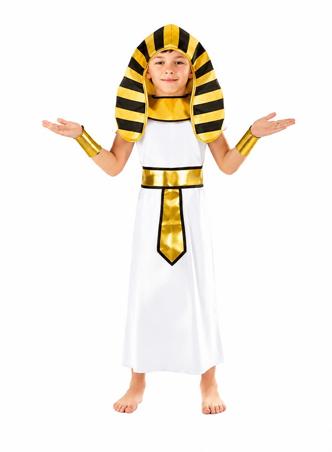Toy Land Kids Egyptian Costume Set – Ancient Egypt Fancy Dress Outfit with Headpiece and Wrist Cuffs for boys of age 8 to 9 years - Image 2