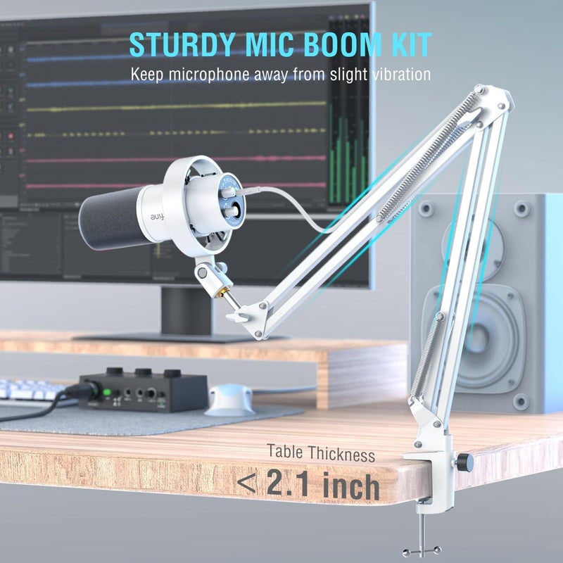 FIFINE K688CT Dynamic Microphone with Boom Arm - USB/XLR Podcast Mic Kit for Streaming and Recording - Image 2