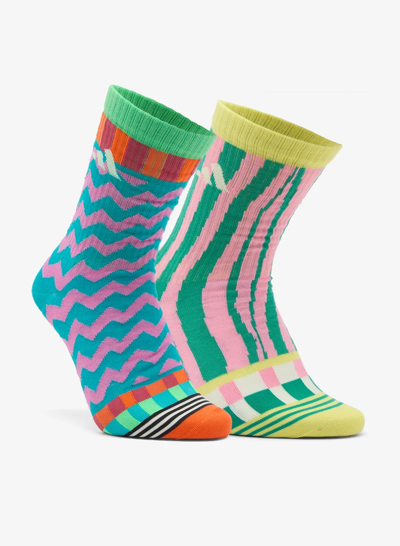 اديداس 2 Pack Graphic Socks