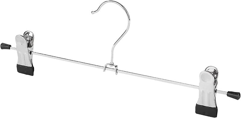 Red Dot Gift ® 10-Pack Pants Hangers with Clips, 30cm Skirt Hangers, Matal Pants Hangers Skirt Hangers with Clips Jeans Hangers Space-Saving, Elegant for Closet Organizing - Image 4