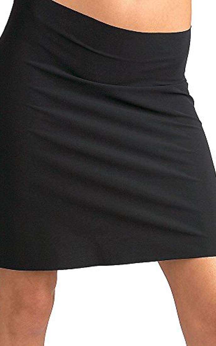 commando Classic Half Slip | High-Waist Seamless Slip for Smooth Finish Under Dresses & Skirts | Weighted Hem Stays Put | Black, S/M - Image 3