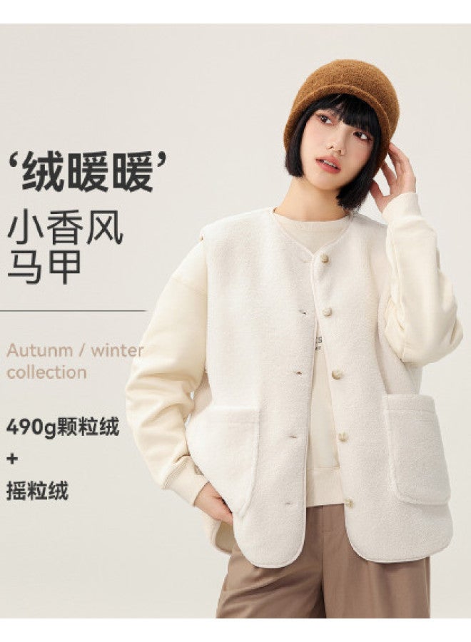Flying in the snow Women's Sherpa Vest Fashion Casual 2025 Fine Skin-friendly Women's Short Sleeveless Jacket - Image 1