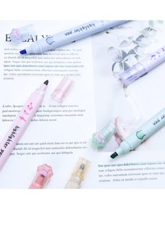 Y&D 12 PCS Kawaii Double Ended Highlighter Pens, Pastel Markers Color Highlighters, Fine Tip Suitable for Students Writing Office School  - Image 5