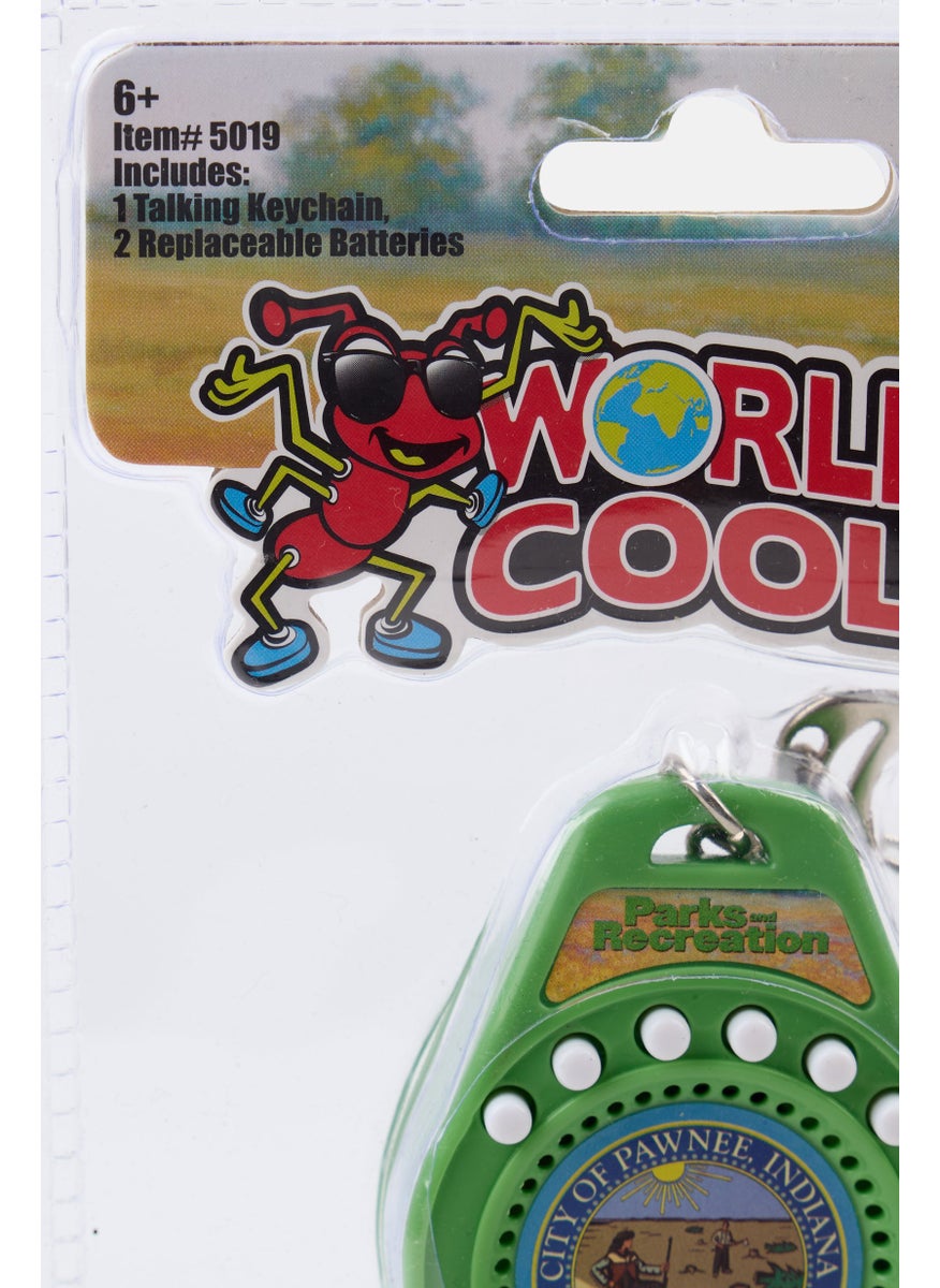 Super Impulse - Worlds Coolest Parks And Recreation Talking Keychain, Green - Image 1