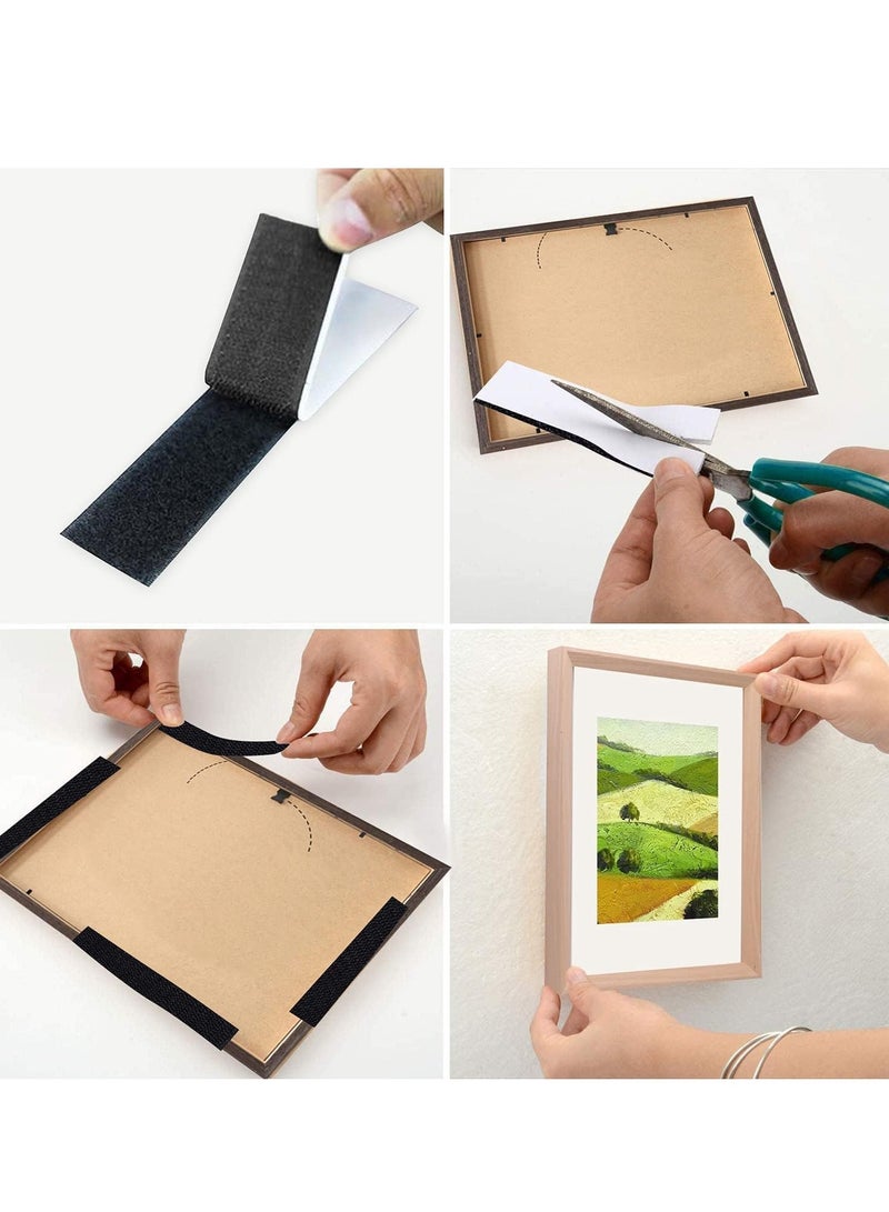 Hoasis 25-Pairs Industrial Strength Sticky Pads Heavy Duty, No More Nails Picture Hanging Strips, Hook and Loop Strip Tape, Extra Strong Double Sided Sticky Pads for Walls, Floor, Plastics, Metals - Image 5