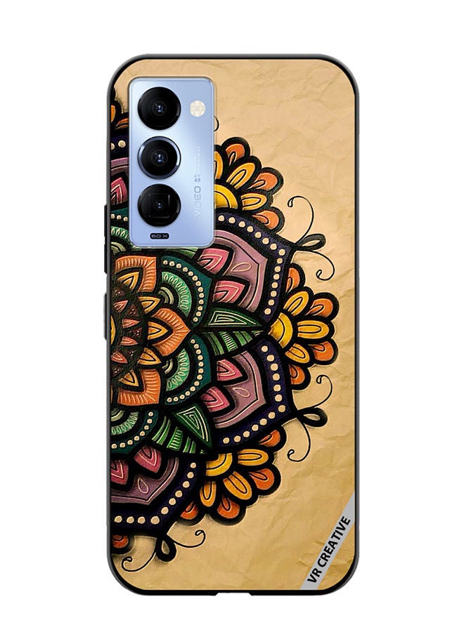 VR CREATIVE Protective Case Cover For Tecno Camon 18/18 P Mandala Design Multicolour - Image 1
