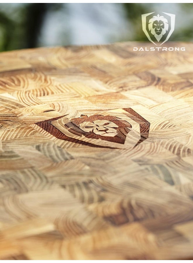 Dalstrong Corner Counter Cutting Board - Tight-Grain Teak Wood - Counter Space Saving Design - Extra Large (24" x 18" x 2.2")  - Image 4