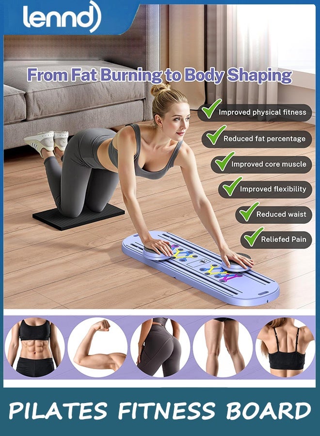 LENND Portable Pilates Reformer Machine for Home Gym - Foldable Pilates Reformer Equipment with Timer, 7-in-1 Multi-Purpose Portable Pilates Reformer，Board with Abdominal Core Trainer & Full Body Workout | Professional Pilates Equipment for Men/Women - Image 2